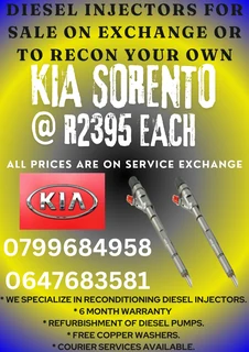 Kia Sorento Diesel Injectors For Sale With Warranty