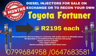 Toyota Fortuner Diesel Injectors For Sale With Warranty