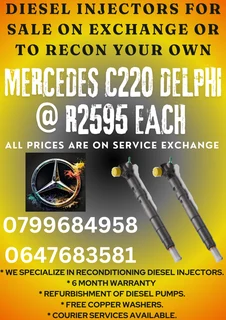 Mercedes C220 Delphi Diesel Injectors For Sale