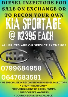 Kia Sportage 2.0 Diesel Injectors For Sale Free Copper Washers