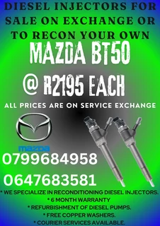 Mazda Bt50 Diesel Injectors For Sale Free Copper Washers