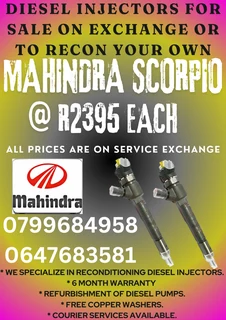 Mahindra Scorpio Diesel Injectors For Sale 6 Months Warranty
