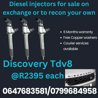 Discovery Tdv 8 Diesel Injectors For Sale 6 Months Warranty