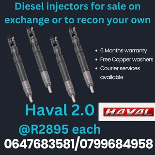 Haval 2.0 Diesel Injectors For Dale 6 Months Warranty