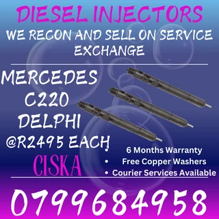 Mercedes C220 Delphi Diesel Injectors For Sale With Warranty