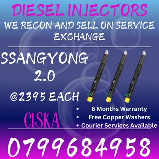 Ssangyong 2.0 Diesel Injectors For Sale With Warranty