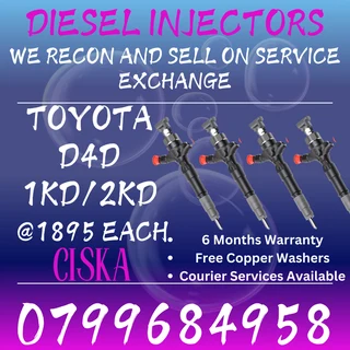 Toyota D4d 1kd/2kd Diesel Injectors For Sale With Warranty