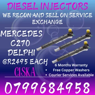 Mercedes C270 Delphi Diesel Injectors For Sale With Warranty