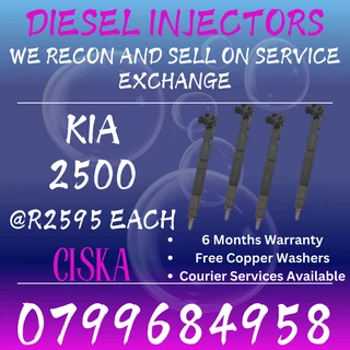 Kia 2500 Diesel Injectors For Sale Free Copper Washers