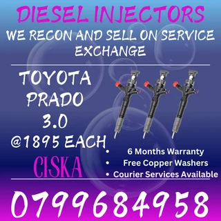 Toyota Prado 3.0 Diesel Injectors For Sale We Recon And Sell On Exchange