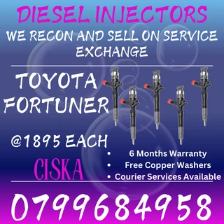 Toyota Fortuner Diesel Injectors For Sale Free Copper Washers