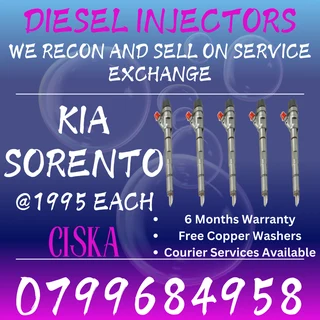Kia Sorento Diesel Injectors For Sale 6 Months Warranty