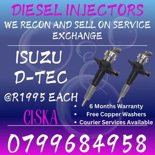 Isuzu D-tec Diesel Injectors For Sale Free Copper Washers