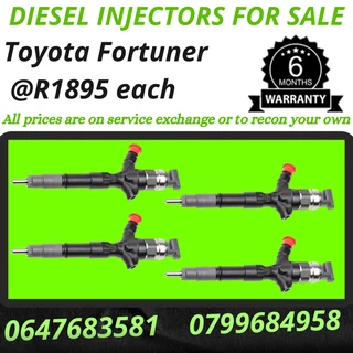 Toyota Fortuner Diesel Injectors For Sale 6 Months Warranty