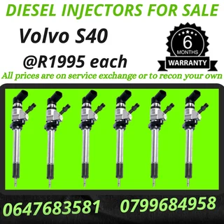 Volvo S40 Diesel Injectors For Sale 6 Months Warranty