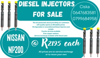 Nissan Np200 Diesel Injectors For Sale 6 Months Warranty