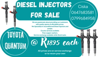 Toyota Quantum Diesel Injectors For Sale With Warranty