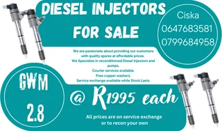 Gwm 2.8 Diesel Injectors For Sale Copper Washers Included