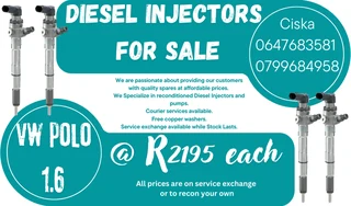 Volkswagen 1.6 Diesel Injectors For Sale With Warranty