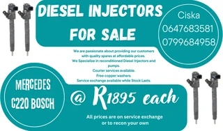 Mercedes C220 Delphi Diesel Injectors For Sale Warranty Included