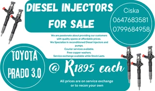 Toyota Prado 3.0 Diesel Injectors For Sale Copper Washers Included