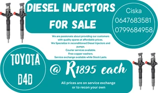 Toyota D4d Diesel Injectors For Sale With Warranty