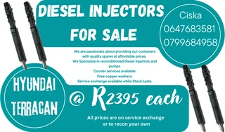 Hyundai Terracan 2.9 Diesel Injectors For Sale Free Copper Washers