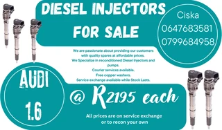Audi 1.6 Diesel Injectors For Sale Copper Washers Included