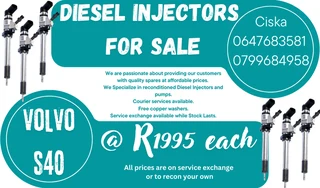 Volvo S40 Diesel Injectors For Sale With Warranty
