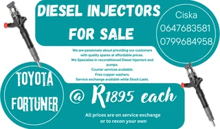 Toyota Fortuner Diesel Injectors For Sale 6 Months Warranty