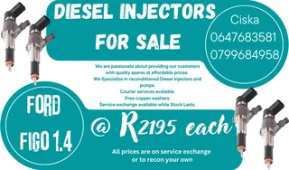 Ford Figo 1.4 Diesel Injectors For Sale Copper Washers Included