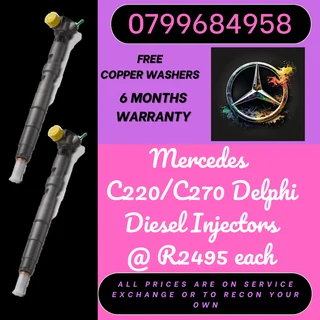 Mercedes C220/c270 Delphi Diesel Injectors For Sale We Recon And Sell On Exchange