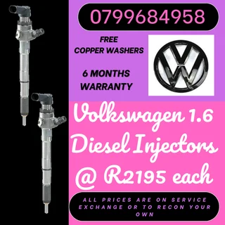 Volkswagen 1.6 Diesel Injectors For Sale 6 Months Warranty