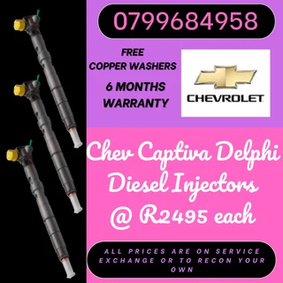 Chev Captiva Delphi Diesel Injectors For Sale