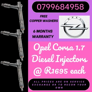 Opel Corsa 1.7 Diesel Injectors For Sale Copper Washers Included