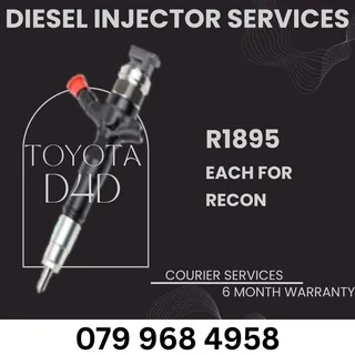 DIESEL INJECTOR SERVICES SOLD ON EXCHANGE OR RECON YOUR OWN WITH A 6 MONTH WARRANTY.