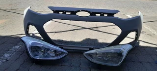 HYUNDAI I10 GRAND HEADLIGHT AND BUMPER 2015