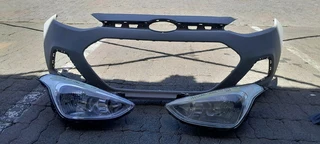 HYUNDAI I10 GRAND HEADLIGHT AND BUMPER 2015