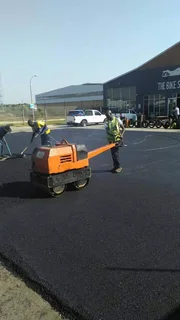 Tar roadways and backyards