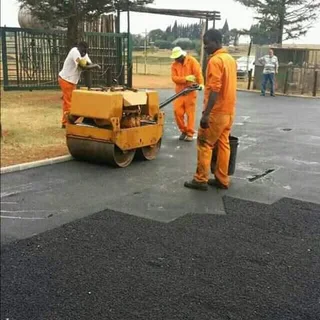 Tar roadways and backyards