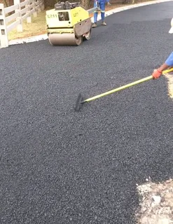 Tar roadways and backyards