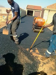 Tar roadways and backyards