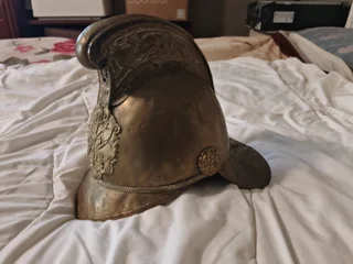 Antique 19th Century Brass Fire Helmet – Rare Collector’s Item