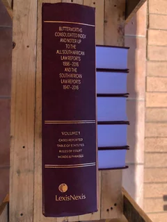Butterworths Consolidated Index and Noter-Up to the All South African Law Reports 1996-2016 and the