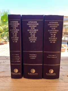Butterworths All South African Law Reports 1996-2001 and the South African Law Reports 1947-2001