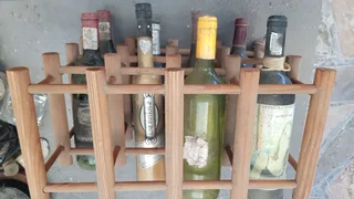 Wine bottles old x 8