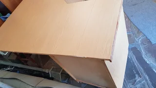 Office desk with drawers and cupboards