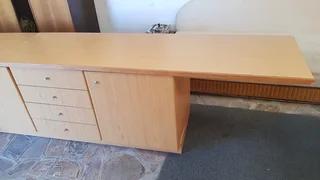 Office desk with drawers and cupboards