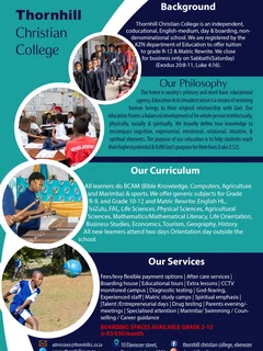 Boarding and day school spaces for ECD- grade 12 in Pi