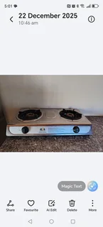 Gas stove with gas bottle